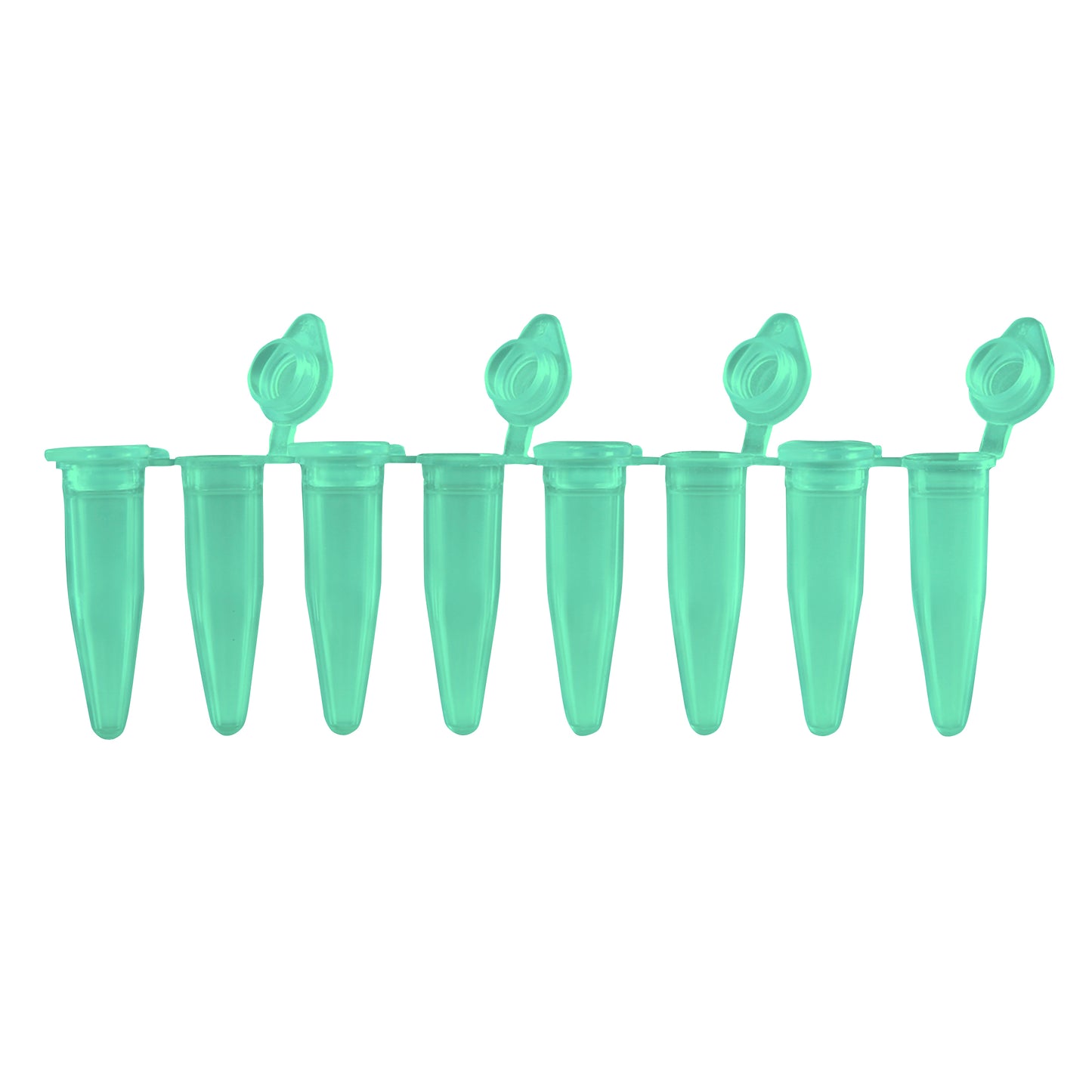 0.2mL 8-Strip PCR Tubes w/ Attached Flat Caps