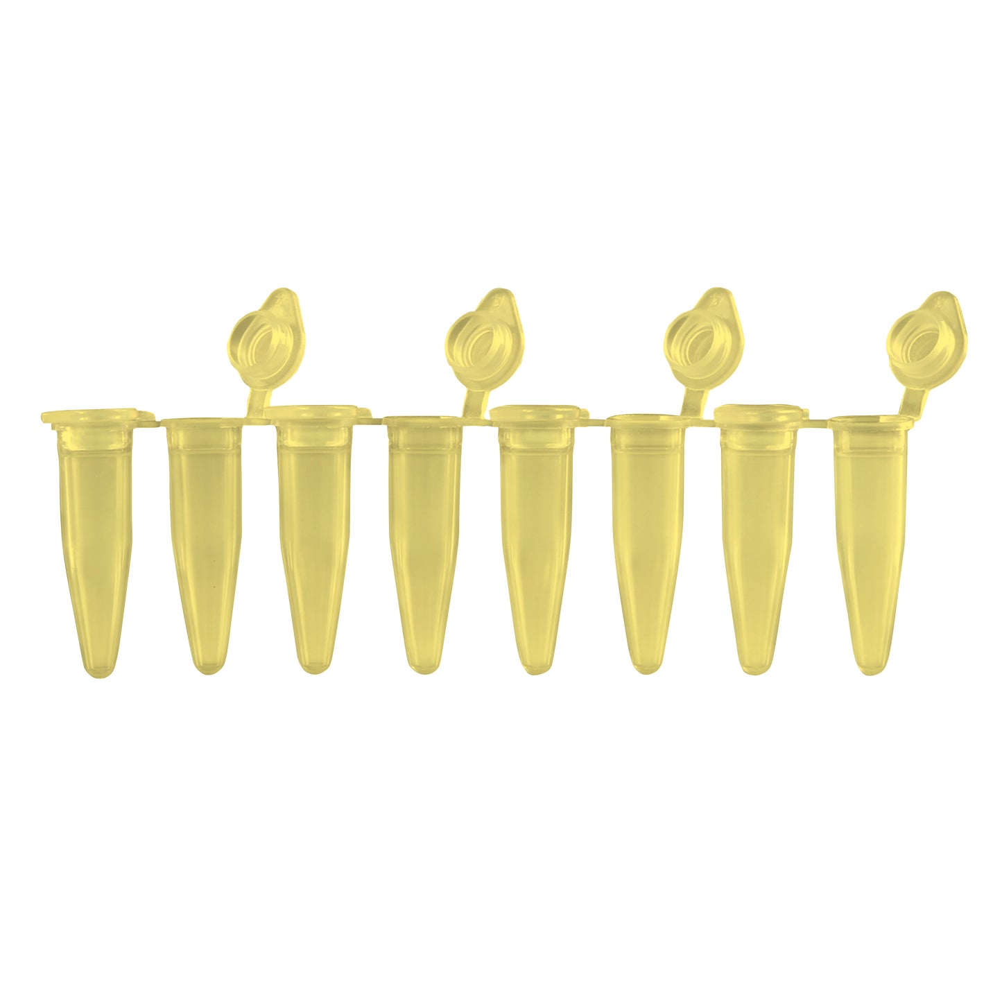 0.2mL 8-Strip PCR Tubes w/ Attached Flat Caps