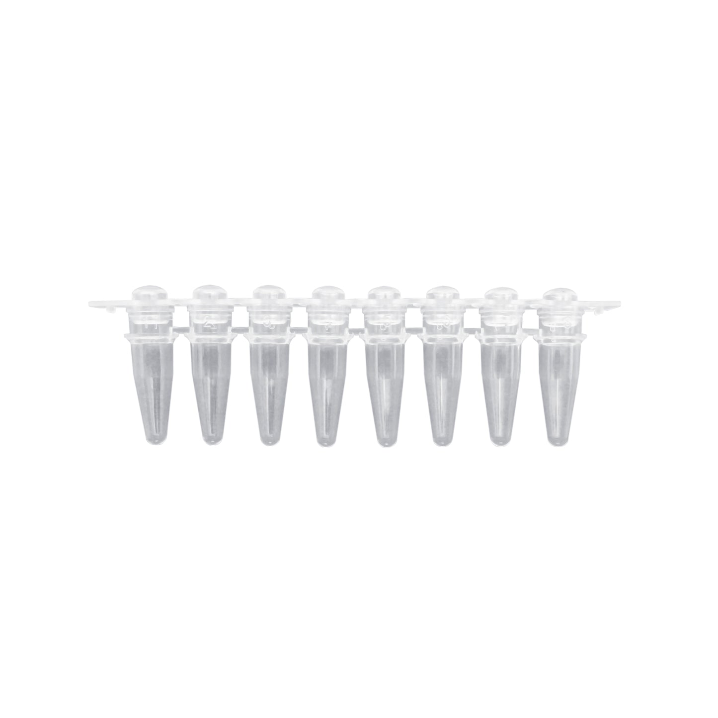 0.2mL 8-Strip PCR Tubes w/ Separate Dome Cap Strip